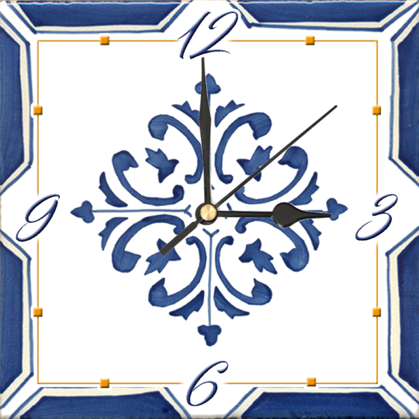 Orologio Piastrella in Ceramica con Stampa di Vari Decori di cm 15 x 15 - immagine 12