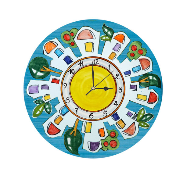 Orologio Tondo in Terracotta da Tavolo con Stampa Decori Assortiti Ø 10 - immagine 15