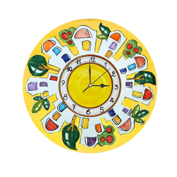 Orologio Tondo in Terracotta da Tavolo con Stampa Decori Assortiti Ø 10 - immagine 17