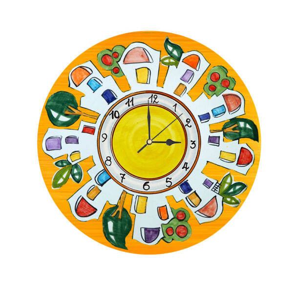 Orologio Tondo in Terracotta da Tavolo con Stampa Decori Assortiti Ø 10 - immagine 16
