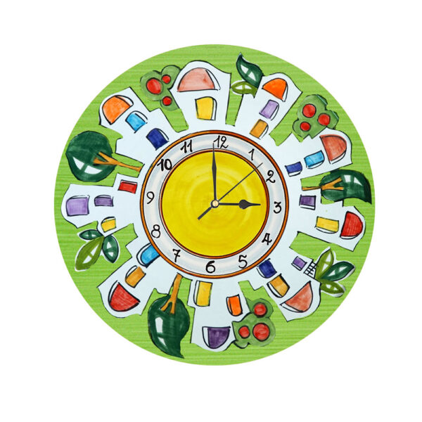 Orologio Tondo in Terracotta da Tavolo con Stampa Decori Assortiti Ø 10 - immagine 18