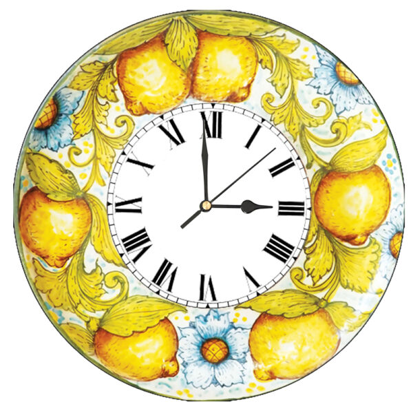 Orologio Tondo in Terracotta da Tavolo con Stampa Decori Assortiti Ø 10 - immagine 2