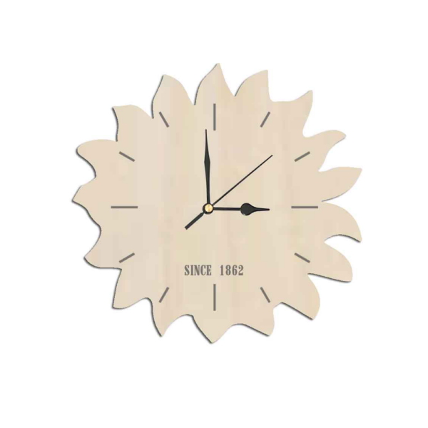 Orologio MDF Sagomato cm. 20x20 con meccanismo e lancette