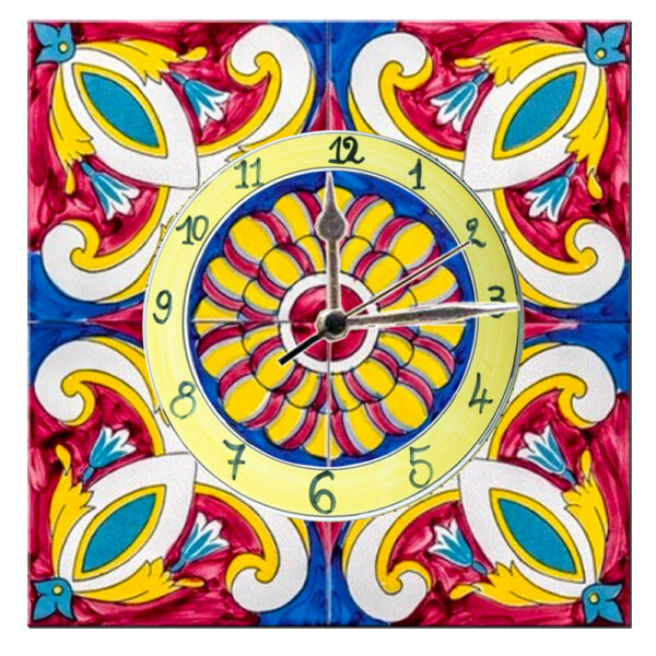 Orologio Piastrella in Ceramica con Stampa di Vari Decori di cm 15 x 15 - immagine 23