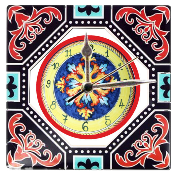 Orologio Piastrella in Ceramica con Stampa di Vari Decori di cm 15 x 15 - immagine 22
