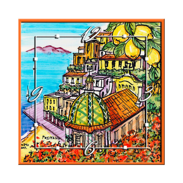 Orologio Piastrella in Ceramica con Stampa di Vari Paesaggi di cm 30x30 - immagine 10