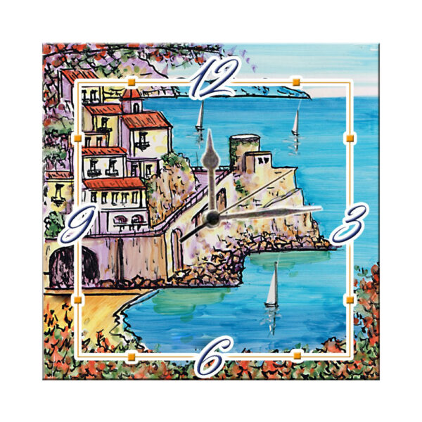 Orologio Piastrella in Ceramica con Stampa di Vari Paesaggi di cm 30x30 - immagine 5