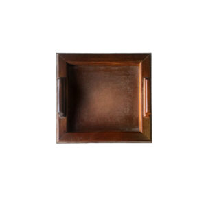 Vassoio in legno con maniglie cm. 20x20