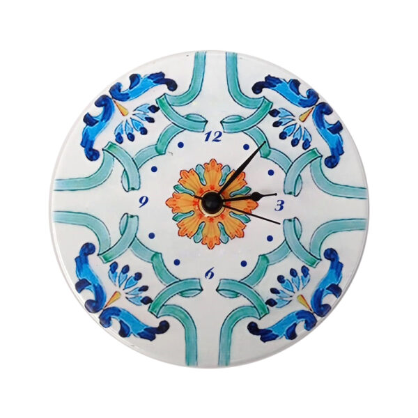 Orologio Tondo in Terracotta da Tavolo con Stampa Decori Assortiti Ø 10 - immagine 10