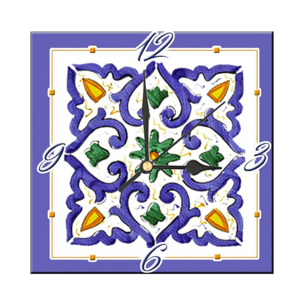 Orologio Piastrella in Ceramica con Stampa di Vari Decori di cm 15 x 15 - immagine 18