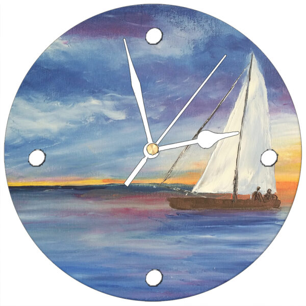 Orologio Tondo in Terracotta da Tavolo con Stampa Decori Assortiti Ø 10 - immagine 3