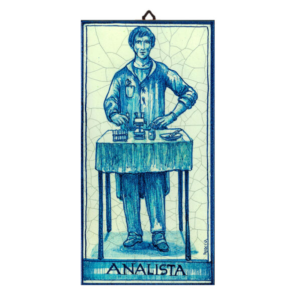 Mattonella con Stampa  dei Vari Mestieri in terracotta di cm. 10x20 - immagine 2