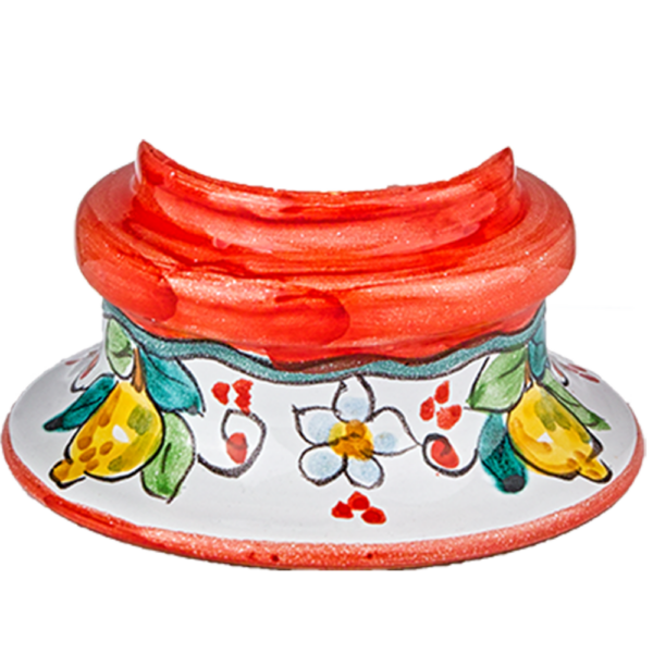 Lampada ad olio da tavolo, con base in ceramica decorata a mano. Cod. Positano - immagine 4