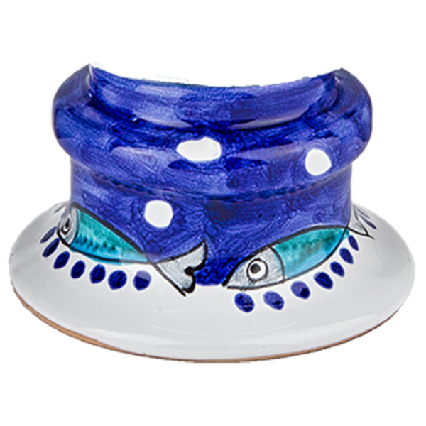 Lampada ad olio da tavolo, con base in ceramica decorata a mano. Cod. Positano - immagine 5