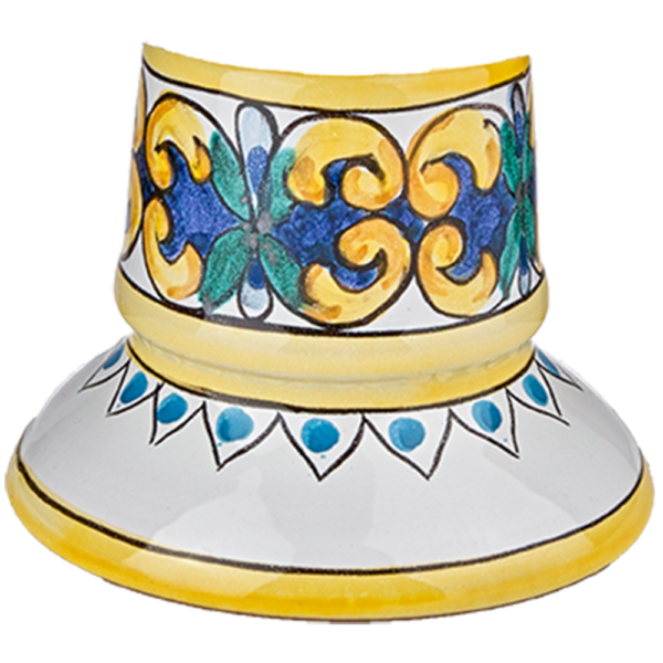 Lampada ad olio da tavolo, con base in ceramica decorata a mano. Cod. Positano - immagine 7