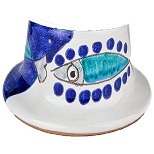 Lampada ad olio da tavolo, con base in ceramica decorata a mano. Cod. Positano - immagine 8