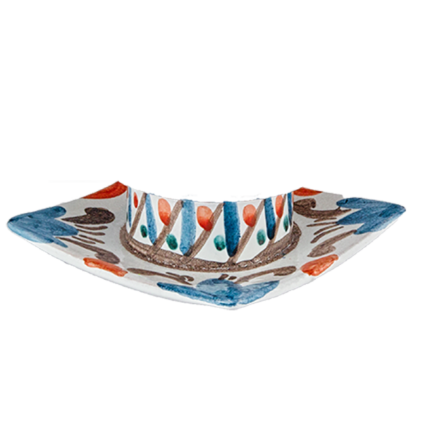 Lampada ad olio da tavolo, con base in ceramica decorata a mano. Cod. Positano - immagine 9