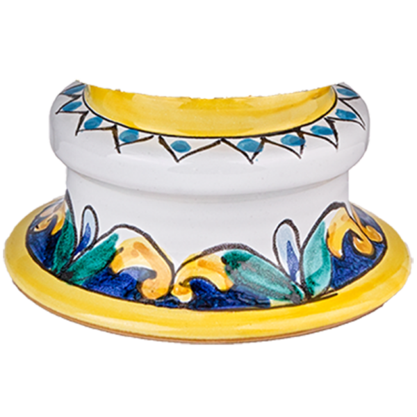 Lampada ad olio da tavolo, con base in ceramica decorata a mano. Cod. Positano - immagine 10
