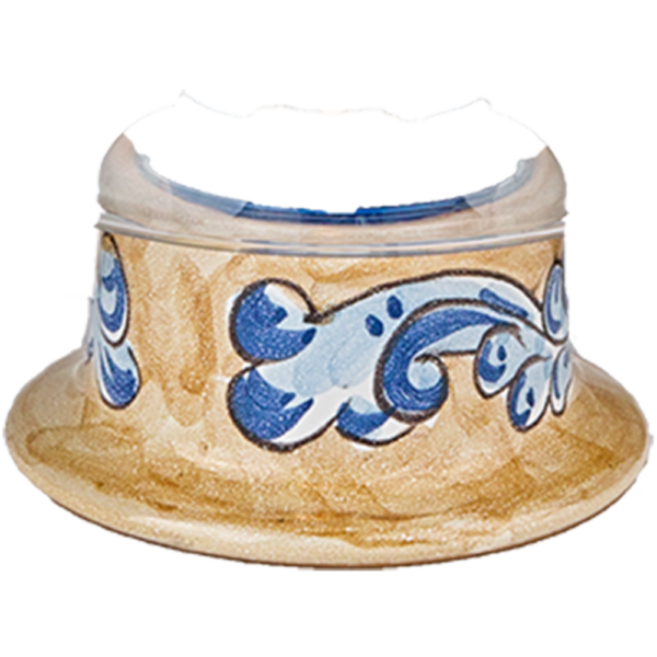 Lampada ad olio da tavolo, con base in ceramica decorata a mano. Cod. Positano - immagine 11