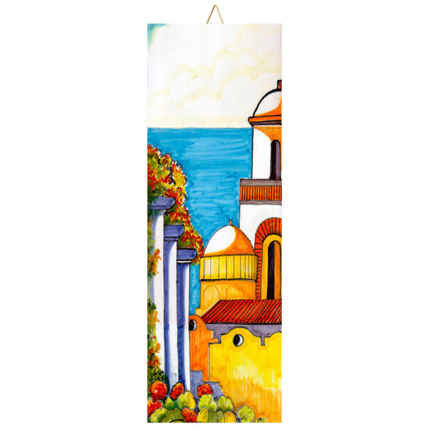 Mattonella in Terracotta cm. 10x30 con Stampa di Vari Paesaggi della Costiera Amalfitana - immagine 6