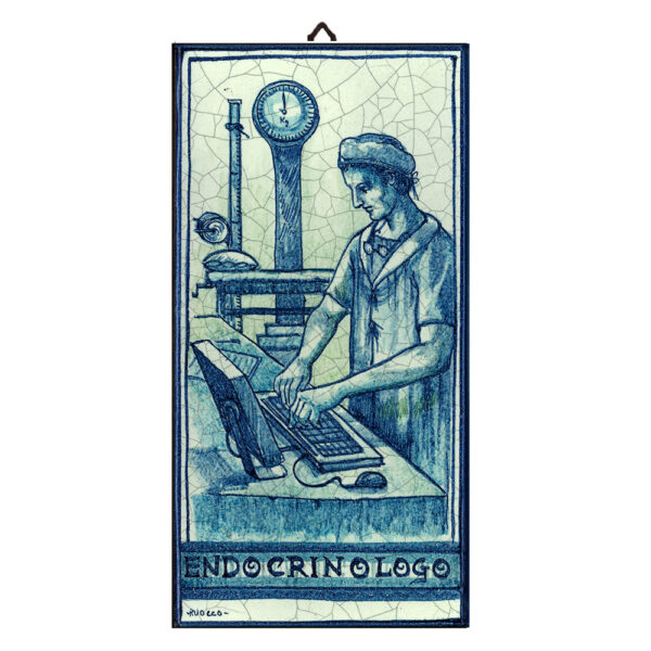 Mattonella con Stampa  dei Vari Mestieri in terracotta di cm. 10x20 - immagine 11