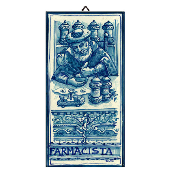 Mattonella con Stampa  dei Vari Mestieri in terracotta di cm. 10x20 - immagine 12