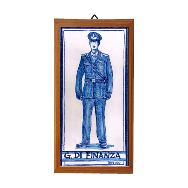 Mattonella con Stampa dei Vari Mestieri in terracotta di cm. 10x20 con cornice in legno. - immagine 14