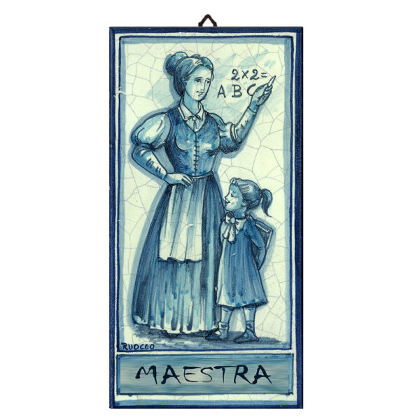 Mattonella con Stampa  dei Vari Mestieri in terracotta di cm. 10x20 - immagine 22