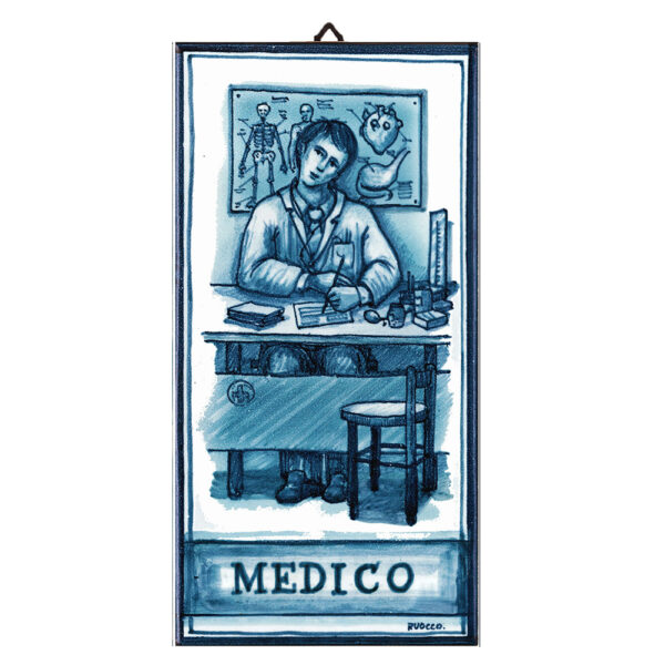 Mattonella con Stampa  dei Vari Mestieri in terracotta di cm. 10x20 - immagine 24