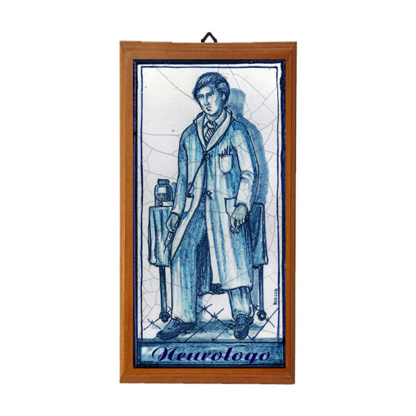 Mattonella con Stampa dei Vari Mestieri in terracotta di cm. 10x20 con cornice in legno. - immagine 24