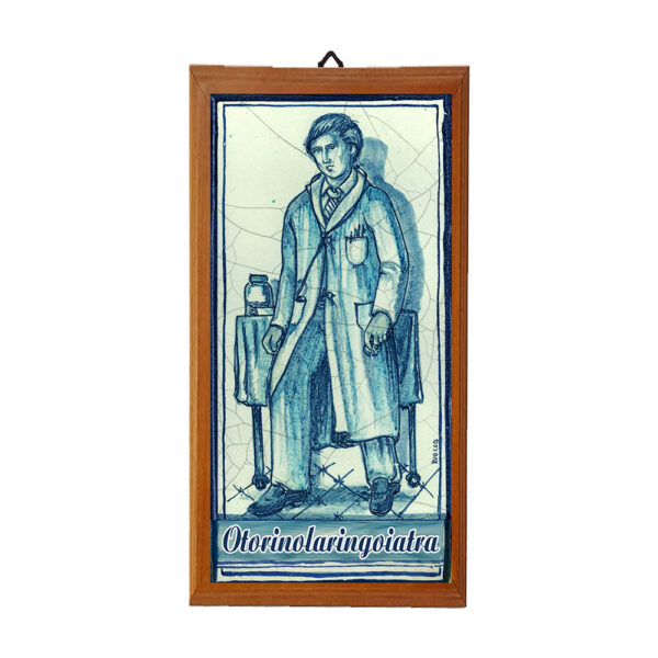Mattonella con Stampa dei Vari Mestieri in terracotta di cm. 10x20 con cornice in legno. - immagine 29