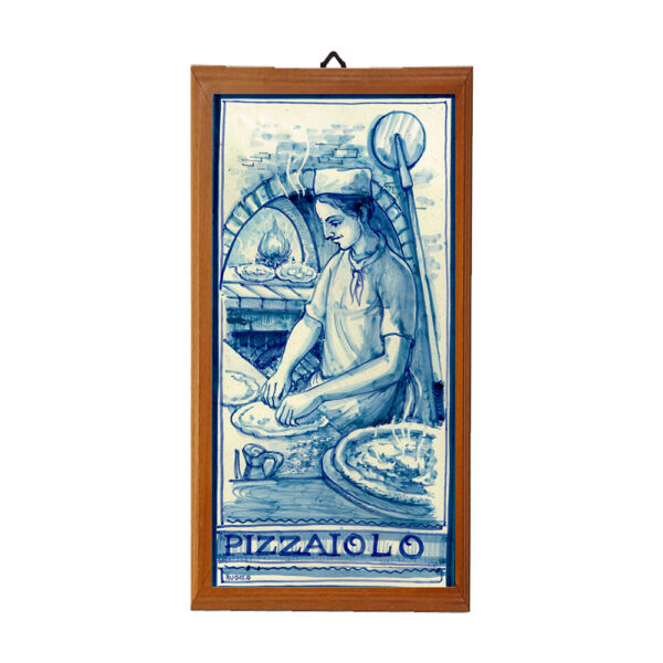 Mattonella con Stampa dei Vari Mestieri in terracotta di cm. 10x20 con cornice in legno. - immagine 31