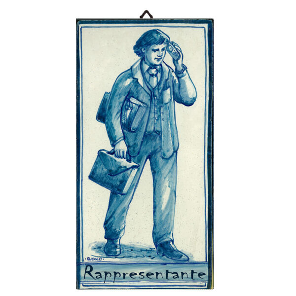 Mattonella con Stampa  dei Vari Mestieri in terracotta di cm. 10x20 - immagine 39