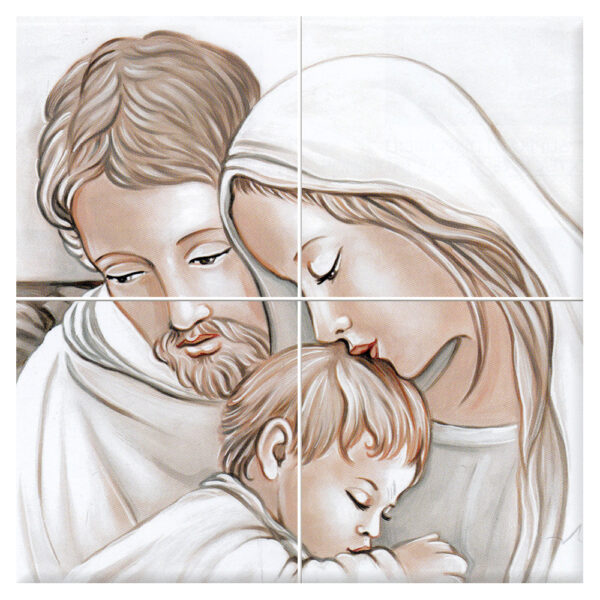 Quadro Mosaico di Varie Misure con 4 mattonelle in ceramica e Stampa di Paesaggi Vari e Soggetti Sacri - immagine 15