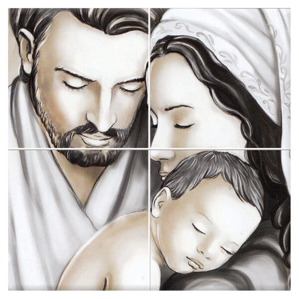 Quadro Mosaico di Varie Misure con 4 mattonelle in ceramica e Stampa di Paesaggi Vari e Soggetti Sacri - immagine 17