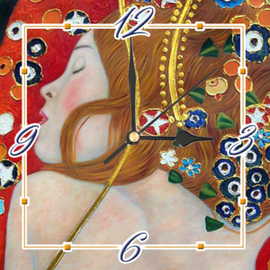 Orologio Piastrella in Ceramica da Tavolo con Stampa linea Arte di cm 10×10