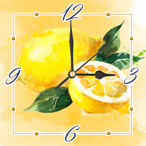 Orologio Piastrella in Ceramica con Stampa linea Arte di cm 15x15 - immagine 4