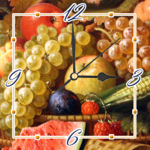 Orologio cm. 20x20 composto da mattonella, meccanismo e lancette in plastica