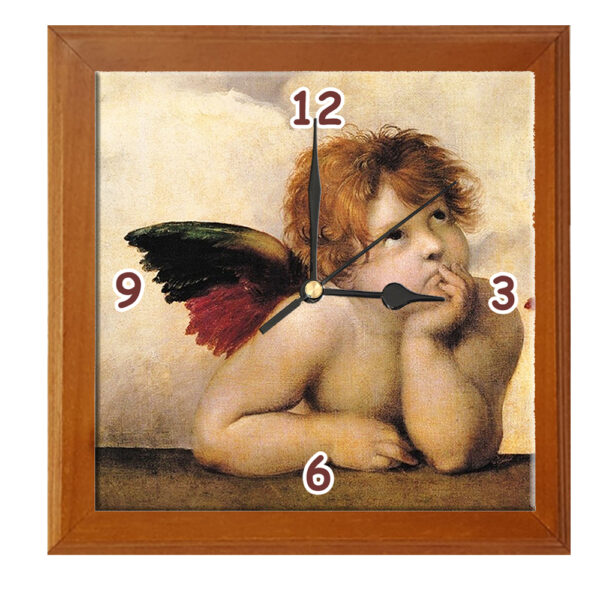 Orologio Piastrella in Ceramica Varie Misure con Cornice in Legno - immagine 7
