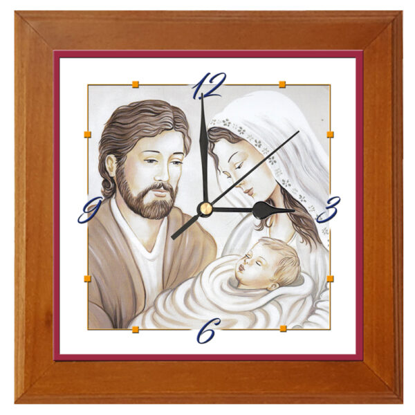 Orologio Piastrella in Ceramica Varie Misure con Cornice in Legno - immagine 8