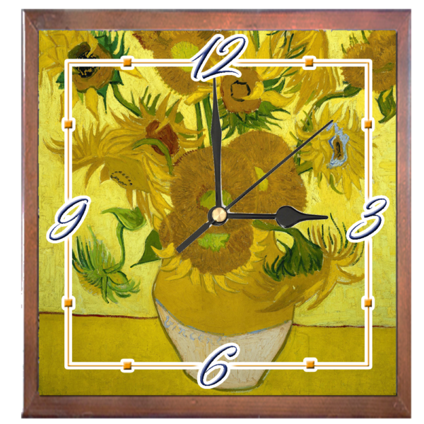Orologio Piastrella in Ceramica Varie Misure con Cornice in Legno - immagine 9
