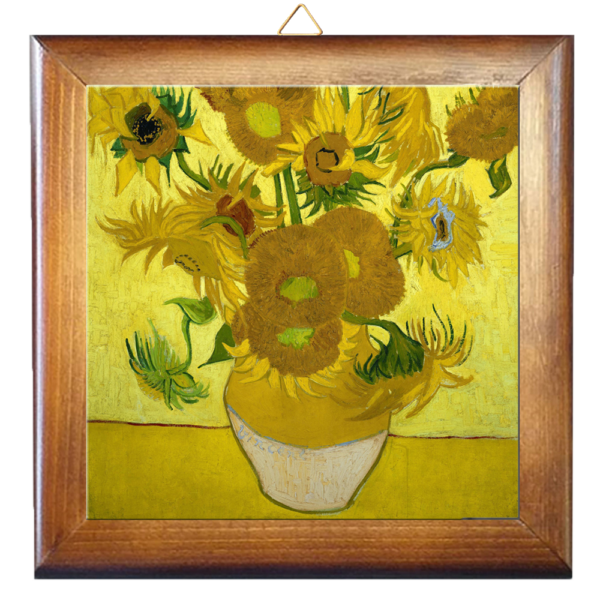 Mattonella in Ceramica con Cornice in Legno Varie Misure con Stampa della Linea Arte - immagine 9