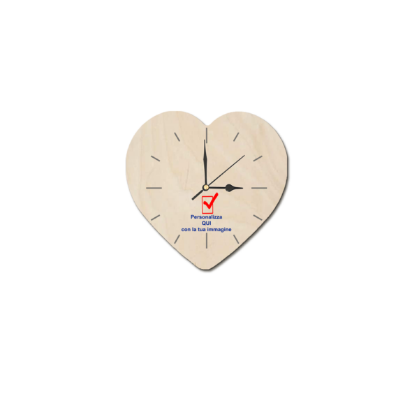 Orologio in legno sagomato al laser varie misure con stampa personalizzata. A partire da € 2,50 - immagine 2