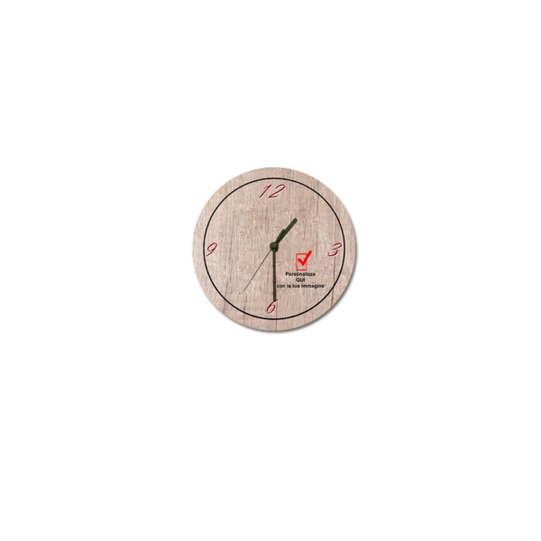 Orologio in legno sagomato al laser varie misure con stampa personalizzata. A partire da € 2,50 - immagine 3