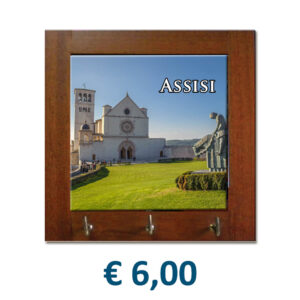 Appendichiave con Mattonella in Ceramica cm. 10x10 in cornice di legno con stampa personalizzata € 6,00/cad.