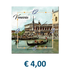 Orologio con Mattonella in Ceramica cm. 10x10 con stampa personalizzata € 4,00/cad.