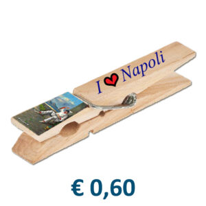 Magnete Molletta in Legno con stampa personalizzata € 0,60/cad.