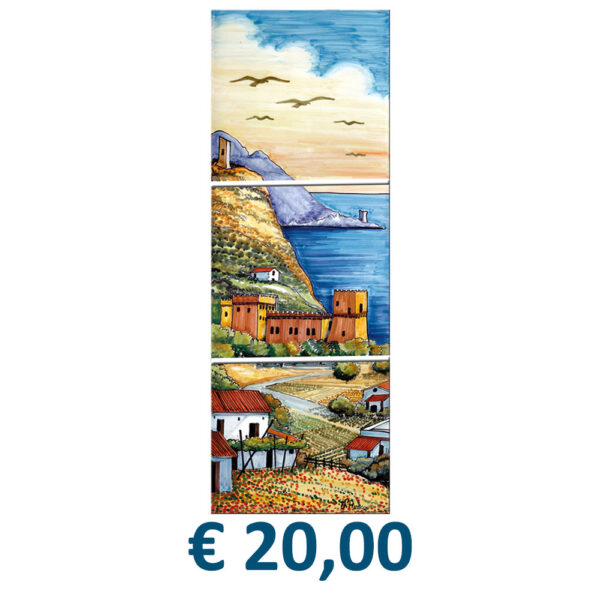 Mosaico cm. 15x45 con 3 Mattonella in Ceramica cm. 15x15 con stampa personalizzata € 20,00