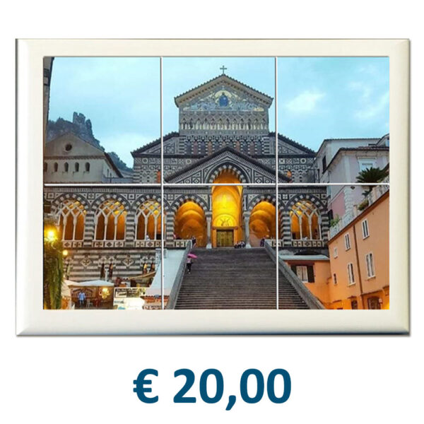 Mosaico cm. 30x20 con 6 Mattonella in Ceramica cm. 10x10 e cornice in Legno con stampa personalizzata € 20,00