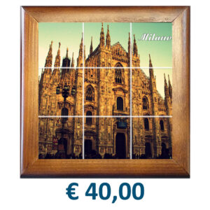 Mosaico cm. 45x45 con 9 Mattonella in Ceramica cm. 15x15 e cornice in Legno con stampa personalizzata€ 40,00